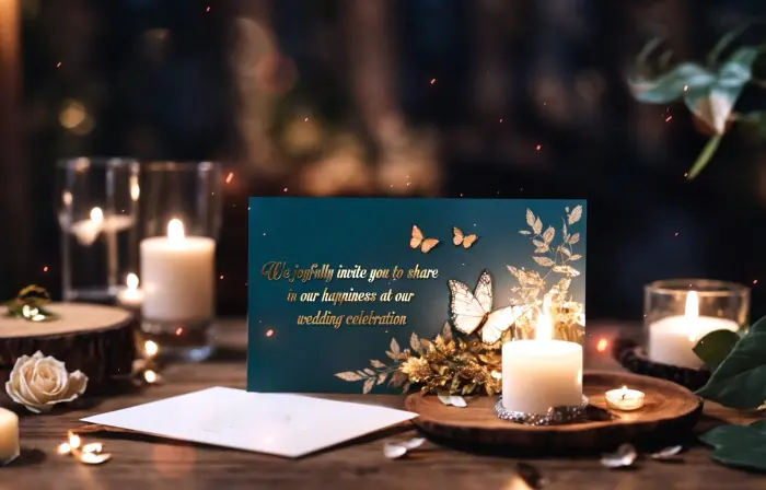 Luxury 3D Wedding Invitation Card slideshow Template